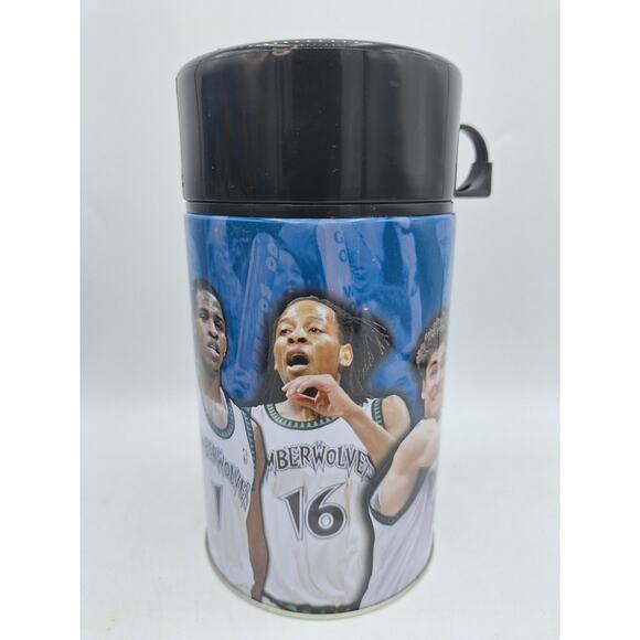 MINNESOTA Timberwolves Vintage Metal Lunch Box & Matching Thermos U.S. Bank - Picture 9 of 14